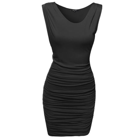 FashionOutfit - FashionOutfit Women's Unbalanced Shoulder Dress with ...