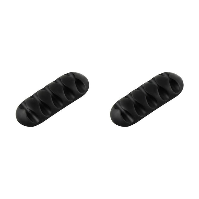 Yuarrent Clips para cables Organizador de cables Soporte para cables adhesivo resistente al desgaste Cables ligeros Gestión de cables Tipo 6 1 tipo 17 5 Agujeros 2piezas