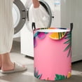 thumbnail image 6 of KLL Summer Fruits And Sunglasses Waterproof Foldable Laundry Hamper Bucket with Handles for Storage Bin,Kids Room,Home Organizer (Medium ), 6 of 7