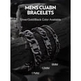 thumbnail image 4 of Bandmax 17MM Men's Black Cuban Chain Bracelets Stainless Steel Miami Curb Link Hand Chain Wristlet Birthday Valentines Father Day Gift for Dad Son Husband Grandpa, 4 of 9