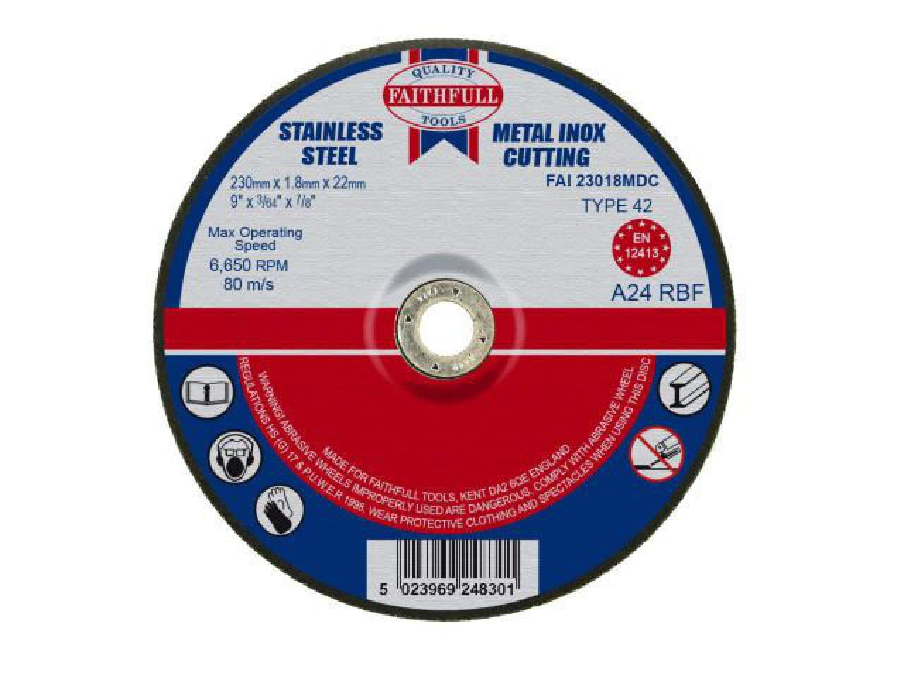 5x CUTTING DISCS 230x1.8x22 9inch ANGLE GRINDER ULTRA THIN METAL INOX APPROVED 