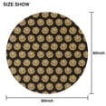 thumbnail image 6 of Black Yellow Sunflower Pattern Round Tablecloth 60"x60",Wrinkle Wipeable Table Cloth for Kitchen Dining Room Picnic Patio Party, 6 of 6