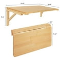 Wall Mounted Folding Table 31.5’’ Fold Down Table for Laundry Room