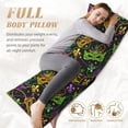 thumbnail image 5 of Bingfone Body Pillow Cover Long Pillow Case With Zipper Decorative Bedding Pillowcase 20"X54" Soft Cushion Pillow Case For Bedroom-Mardi Gras Surface, 5 of 8