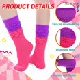 thumbnail image 4 of JASGOOD 2 Pairs Neon Slouch Socks for Women 80s 90s Retro Scrunch Socks Soft Knee High Socks for Party,Dance, 4 of 6