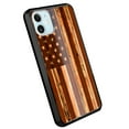 thumbnail image 1 of DALUX Ultra Slim PC-TPU Phone Case Compatible with Iphone 12 Pro Max (6.7 in) - Brown US Flag Print, 1 of 3