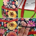 thumbnail image 5 of Garden Tool Bag,Pioneer Flower Floral Print Pattern Garden Tool Organizer,Garden Gifts,Waterproof Multi-Pocket Garden Tool Storage 11.8x5.5x11.4 Inch(Tools NOT Included), 5 of 6