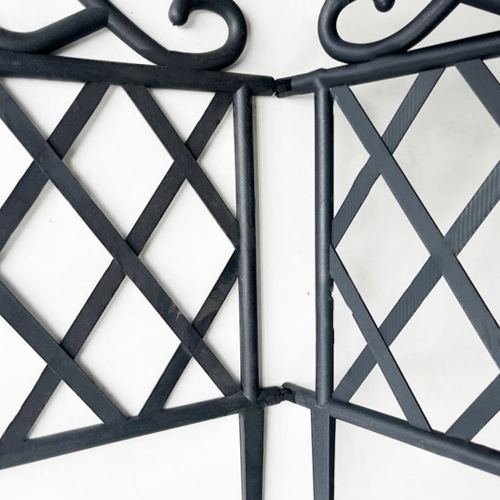 Plastic Fences Garden Decorative Guardrails Diamond Lattice Fence Outdoor Flower Art Small Fence Lawn Edging Border 48cm*36cm