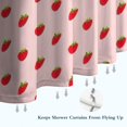 thumbnail image 6 of Red Strawberry Plants Pink Pattern Shower Curtain 84"x72" ,Bathroom Decorative Shower Curtains Set with 12 Hooks,Modern Waterproof Washable Shower Curtain, 6 of 6