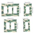 thumbnail image 2 of Yayeee Rocker Switch Wall Plate 3-Gang 6.5"x4.6" Home Decorative Outlet Cover, Green Wave Pattern, 2 of 6