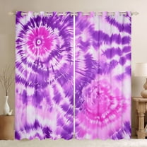 Manfei Gradient Tie Dye Curtains Pack of 2 (42x84 Each) for Female Men Adults,Watercolor Artwork Curtains Blackout,Abstract Ombre Bedroom Curtains,Ultra Soft Home Decor