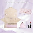 thumbnail image 6 of HAARAY Foldable Travel Jewelry Organizer Box for Women Girls, Portable Magnetic Triangle Small Jewelry Case for Earrings, Rings, Necklaces, Bracelets, Watches, Sunglasses, Pink, 6 of 9