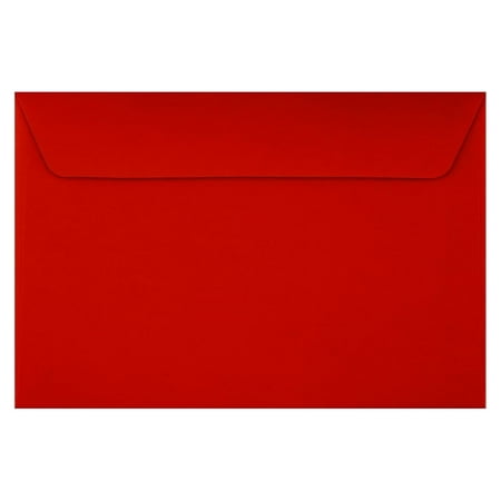 UPC: 0848614017768 | 6 x 9 Booklet Envelopes – Holiday Red (50 Qty.)