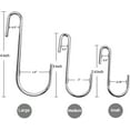 thumbnail image 2 of 18 Pack S Hooks Pot Hooks for Rack Hanging Pans Pots Utensils Clothes Bags Towels Plants - Variety Sizes Large 4"/ Medium 3"/Small 2.4" (Silver), 2 of 5