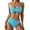 Sky Blue bikini sets women, variant on Nfurl Bikini Sets for Women Halter Tops High Waisted Bikini Bottoms 2 Piece Swimsuits Summer Vacation Beach Wear Bathing Suits Black,XL