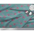 thumbnail image 3 of Soimoi Blue Rayon Fabric Leaves & Lily Floral Decor Fabric Printed Yard 56 Inch Wide, 3 of 6