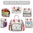 thumbnail image 2 of White Christmas Reindeer Pattern Womens Lunch Box for Work,Insulated Large Lunch Bag for Tween and Teen,Loncheras Para Mujer,Leakproof Adult Lunch Bag for Work,Beach,Travel,Picnic,Camping, 2 of 7