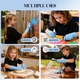 thumbnail image 3 of Greenpod Kids Disposable Gloves for 3-8 Years, 5Mil Blue Nitrile Gloves with Latex-Free and Powder-Free, Durable and Protective for Work, Cleaning, Cooking, Gardening (XS,100PCS), 3 of 7