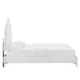 thumbnail image 5 of Modway Sasha Button-Tufted Performance Velvet King Bed in White, 5 of 5
