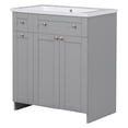 thumbnail image 6 of HiMiss 30" Bathroom Vanity Cabinet with Sink Top Combo Set Solid Wood Frame Bathroom Storage Cabinet with Soft Closing Door Drawer, 6 of 8