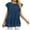 Blue, variant on fatyb Women's Dressy Tops Poms Ruffle Short Sleeve Crewneck Flowy Blouses Layered Loose Elegant Shirts