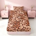 thumbnail image 4 of Homewish Brown Cheetah Print Twin Sheets, Animal Bedding, 3-Piece (1 Flat Sheet, 1 Fitted Sheet and 1 Pillowcase), 4 of 6