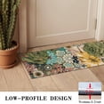 thumbnail image 3 of Bohemian Retro Floral Non-Slip Entryway Door Mat,Boho Indoor Decor Durable Low Plush Door Mat,Washable Welcome Rug for Patio Hallway Home Decor 16x47 Inches, 3 of 7