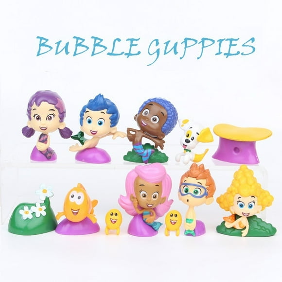 New Bubble Guppies 12Pcs/set Gil Molly Nonny Vinyl Action Figure Collectible Toy
