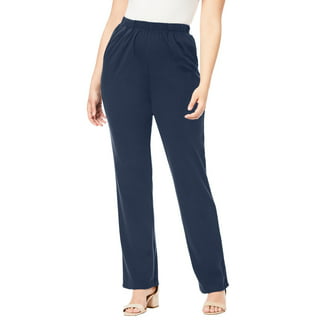 Women's Plus-Size Think Slim Pull On Dress Pant - Walmart.com