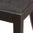 thumbnail image 3 of Noble House Newell Fabric Upholstered Birch Wood Dining Chairs, Set of 2, Charcoal and Walnut, 3 of 8