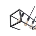 thumbnail image 6 of 4-Light Black Chandelier Ceiling Light Pendant with Adjustable Rods, Modern Rectangle Farmhouse Chandeliers, 6 of 6