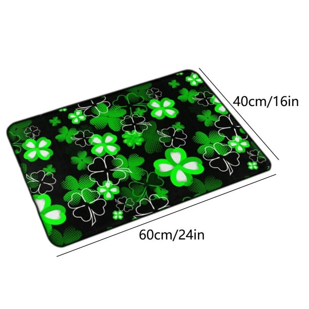 Alfombras de baño, alfombras para sala de estar, alfombra de área, alfombra de baño, alfombra de entrada. Alfombra decorativa verde con motivo del Día de San Patricio, alfombra decorativa de celebraci