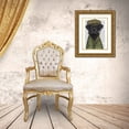 thumbnail image 3 of Fab Funky 15x18 Gold Ornate Wood Framed with Double Matting Museum Art Print Titled - Black Labrador Country Dog, 3 of 4
