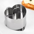 thumbnail image 7 of Shoreew Stainless Steel Baking Mold with Pressing Bottom Heart Round Shape Easy Release Dessert Mold Kitchen Tool, 7 of 7