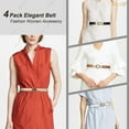 thumbnail image 3 of JASGOOD Skinny Elastic Belts for Women Dresses Retro Stretch Ladies Belt Set of 4, 3 of 10