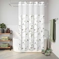 thumbnail image 6 of No Hook Shower Curtain, Sparrow Shower Curtains for Bathroom with See Through Top Window, Spring Birds on The Branches Vintage Country Waterproof & Washable Bath Curtain Small Stall 36"x78", 6 of 9