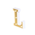 thumbnail image 6 of BalsaCircle 6" Gold L Marquee Warm White LED Lighted Sign Wedding Graduation Party Decorations, 6 of 8