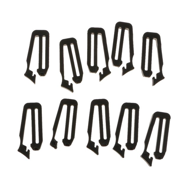 10 clips de conexión de correa Molle de 25 mm con hebilla para cinturón de mochila Negro