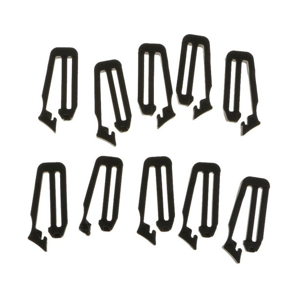 10 piezas de 25 mm de correa de conexión Molle, hebilla de sujeción para cinturón, clip para mochila Negro