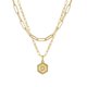 thumbnail image 1 of Collar de cadena chapado en oro para mujer Collar de capas con colgante de letra hexagonal Wmkox8yi sjalhkljlk5827, 1 of 1