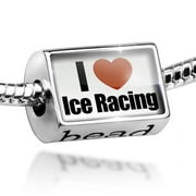 Bead I Love Ice Racing Charm Fits All European Bracelets