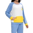 thumbnail image 5 of INSPIRE CHIC Womens Sleepwear Crew Neck Nightwear with Pants Pockets Loungewear Pajama Set Blue 2XL, 5 of 5