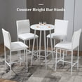 Surmoby Bar Stools Set of 4,Modern Faux Leather Counter Height Bar
