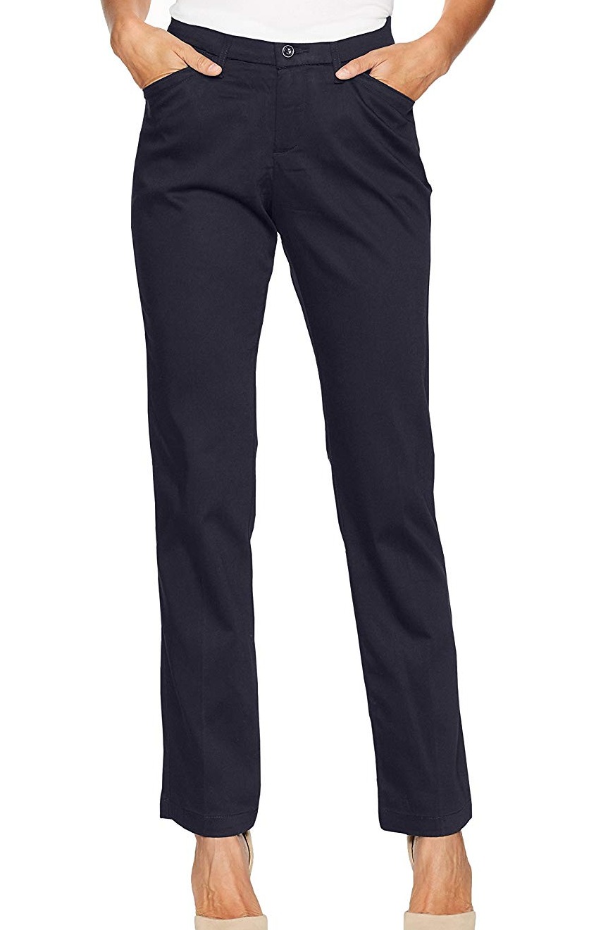 Lee Navy Womens Short Khakis Total 