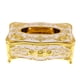 thumbnail image 1 of Caja de pañuelos de acrílico de estilo europeo, lujosa funda para servilletas de rosa, blanco dorado Sunnimix Lujoso soporte para pañuelos de rosa, 1 of 8