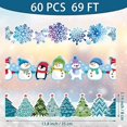 Winter Bulletin Board Border Trim Removable Blackboard Chalkboard Border Snowman Snowflake
