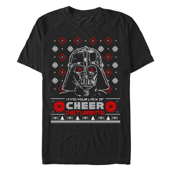 Men's Star Wars: A New Hope Ugly Christmas Sweater Lack of Cheer Snowflake Graphic T-Shirt