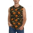 thumbnail image 2 of Lsque Spooky Sweets Print Men's Cotton Blend Sleeveless Muscle Shirts (S-3XL)- Moisture Wicking, Odor Protection, UPF 30+,X-Large, 2 of 8