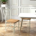 thumbnail image 6 of Gymax Dining Chair Set of 4 Armless Spindle Back Kitchen Chairs w/ Ergonomic Seat White & Natural, 6 of 10