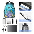 thumbnail image 4 of Yield Corals and Tropical Fish Print Backpack for Women Men, Lightweight Casual Travel Daypack, Classic Basic College Backpack, Middle School Bag, 4 of 5